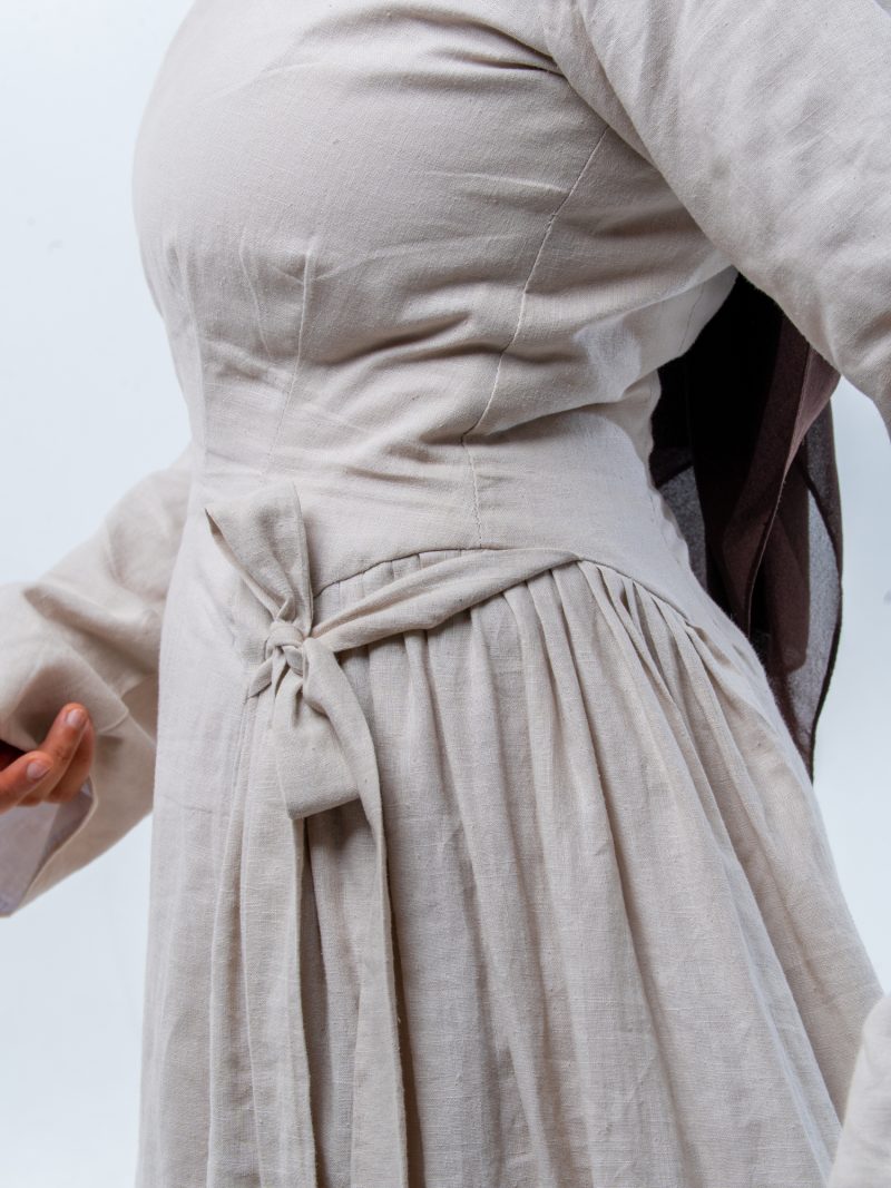 Earth-Tone Belted Abaya-Style Dress - Nooreah Product Earth-Tone Belted Abaya-Style Dress - Nooreah Product