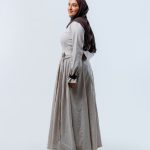 Earth-Tone Belted Abaya-Style Dress - Nooreah Product