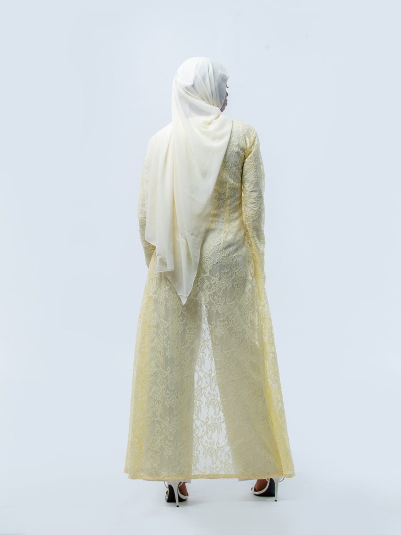 Pale Yellow Pastel Primrose Lace Cardigan - Nooreah Product (1)