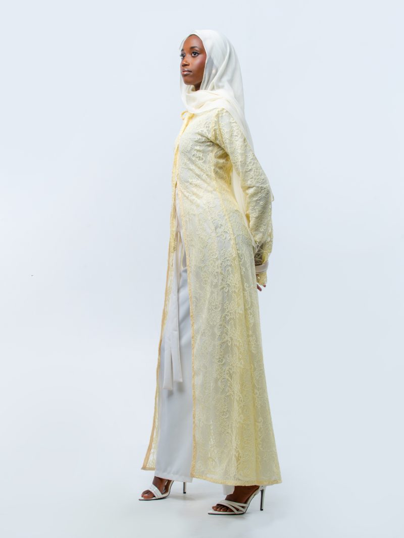 Pale Yellow Pastel Primrose Lace Cardigan - Nooreah Product Pale Yellow Pastel Primrose Lace Cardigan - Nooreah Product